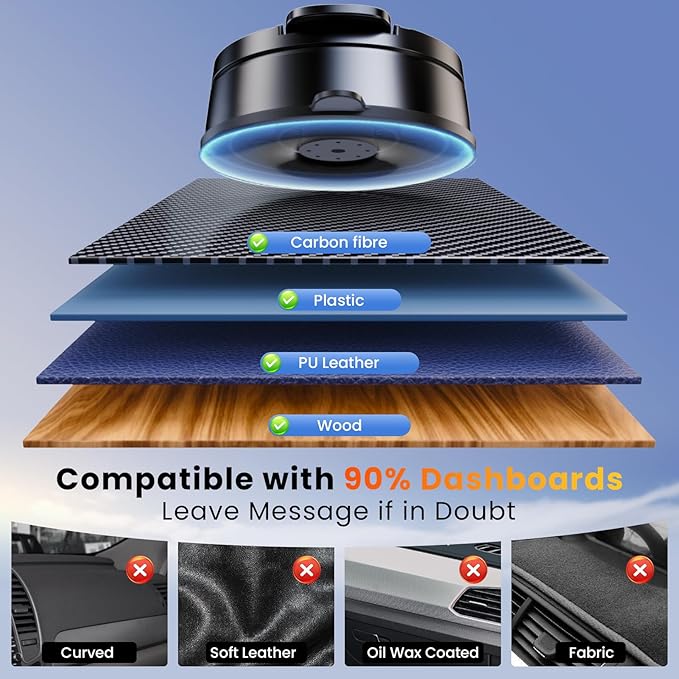 for MagSafe Magnetic Phone Holder for Car [2026 Upgraded Strongest Magnet] Car Mount Cell Stand for Dashboard Windshield Vent Compatible with iPhone 17/16/15/14/13/12 Android etc-Black