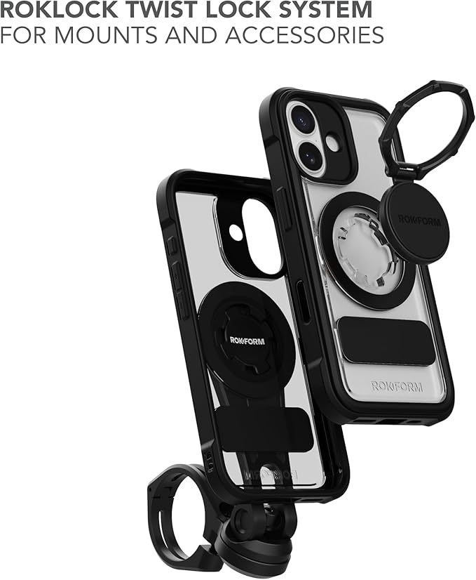 Rokform Crystal Case Compatible with iPhone 17, Magnetic Cover (Clear)
