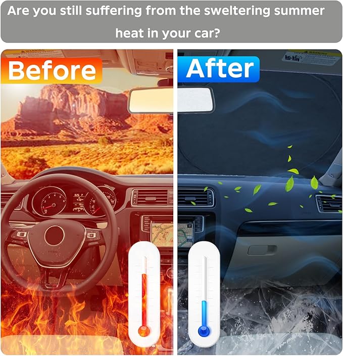 INSAUTO for K5 Windshield Sun Shade Window Sunshade for Kia K5 2021 2022 2023 2024 2025 2026 Windshield Cover Foldable Car Front Sun Visor Shield Blocks UV Rays Sun Protector Accessories