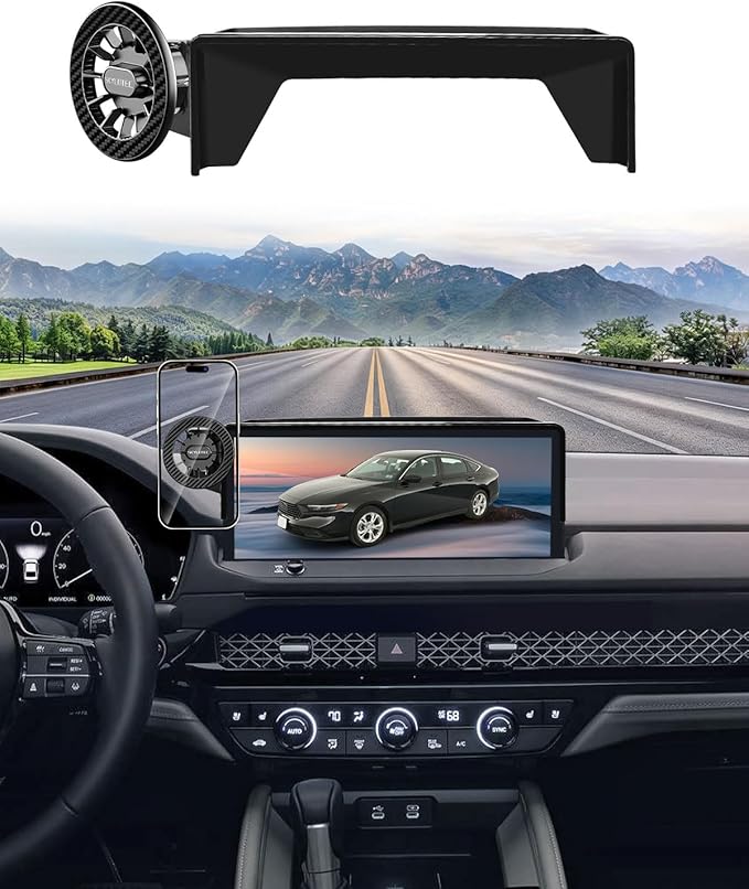 SKYLOTEC Phone Mount for 2023-2026 Honda Accord Accessories 12.3 inch Screen Automobile Cradles Magnetic Accord Phone Holder for MagSafe, Magnets Cell Phone Base (Not Fit for LX/EX/SE)