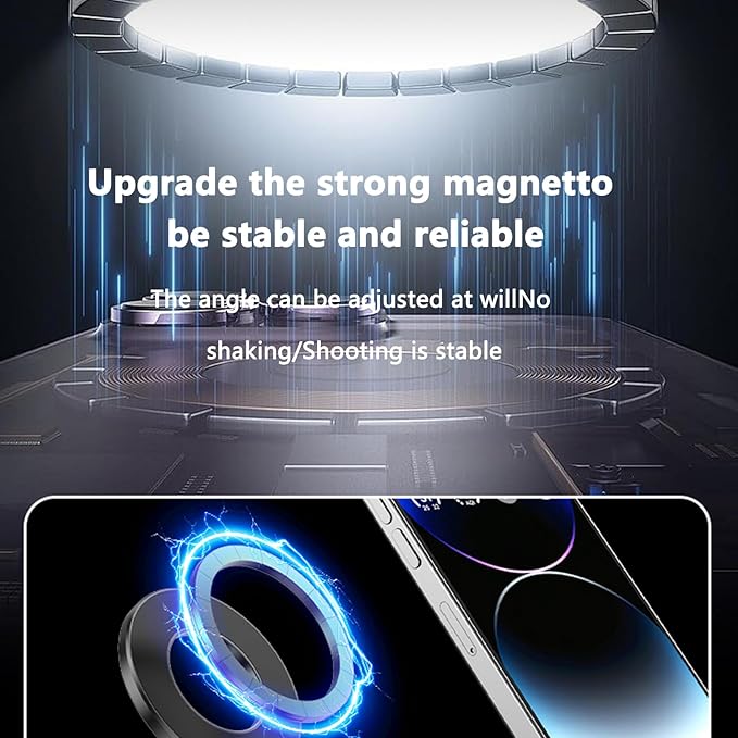 Vacuum Magnetic Phone Holder for Car Phone Holder 360° Adjustable Car Phone Mount for Magsafe Cell Phone Holders for Your Car for iPhone 16 Pro Max 15 14 13 12 Plus & Android (White)