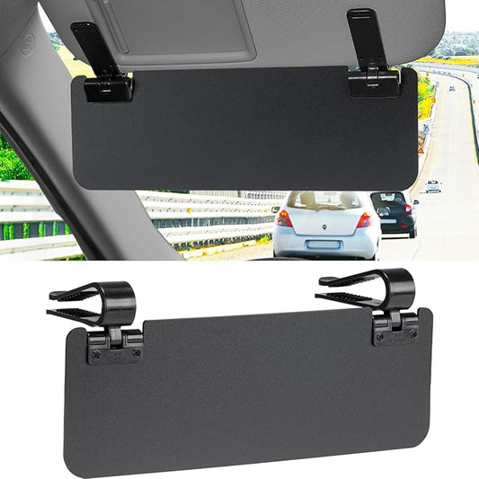 JOYTUTUS Sun Visor Extender for Cars, Sun Visor Extension Universal Sun Blocker UV400, Adjustable Visor Extension for Car Visor,Double-Clip,Anti Glare Stray Light