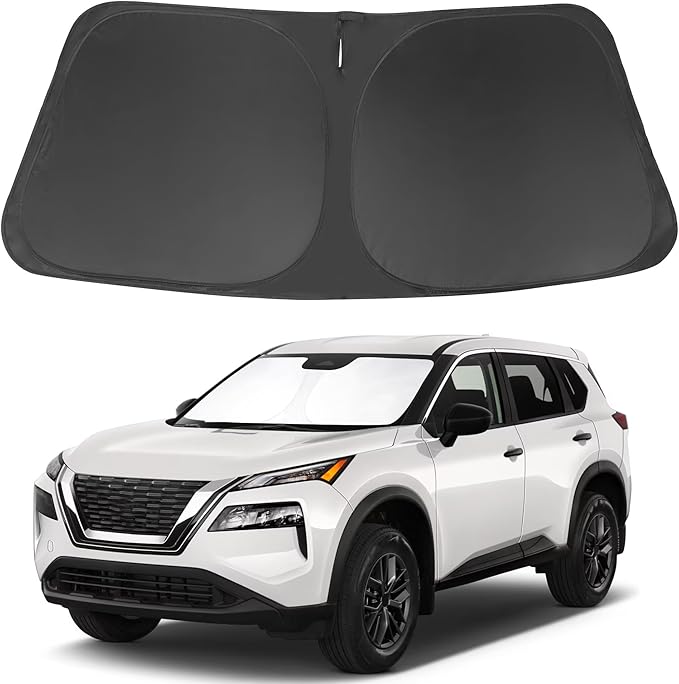 Windshield Sun Shade Fit for 2021 2022 2023 2024 2025 2026 Nissan Rogue 3rd Gen.Accessories(Not for Rogue Sport) Foldable Sunshade Shield Protector
