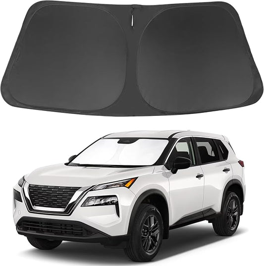 Windshield Sun Shade Fit for 2021 2022 2023 2024 2025 2026 Nissan Rogue 3rd Gen.Accessories(Not for Rogue Sport) Foldable Sunshade Shield Protector