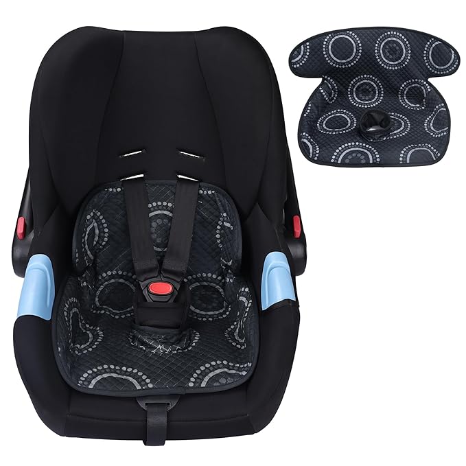 Piddle Pad, Car Seat Potty Training Protector, Baby Waterproof Car Seat Cover with Anti-Slip Backing, Machine Washable Liner for Toddler Carseat, Stroller (Black)