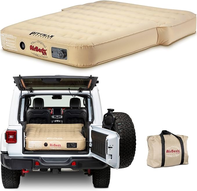 AirBedz PPI XUV Tan Jeep, SUV and Crossover Vehicle Rear Seats Mattress (with Built-in Rechargeable Battery Air Pump)