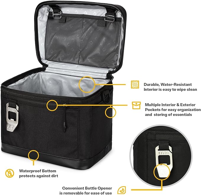 RTIC 15 Can Everyday Cooler, Soft Sided Portable Insulated Cooling for Lunch, Beach, Drink, Beverage, Travel, Camping, Picnic, for Men and Women