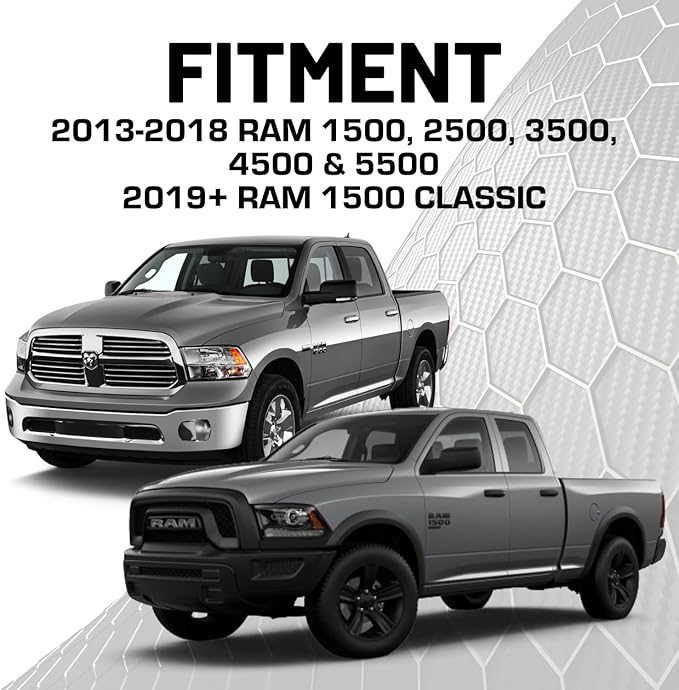 Bulletpoint Dash Mount Cell Phone Holder Compatible with 2013-2018 RAM Truck & 2019+ RAM 1500 Classic 20mm Ball Mount - Compatible with iPhone and Android Smartphones (Single Ball with Phone Holder)