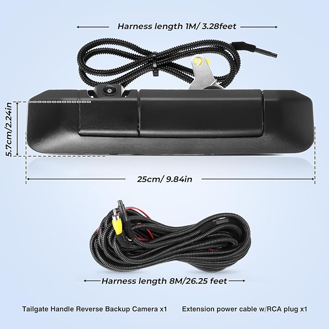Tailgate Handle Backup Camera Fit for Toyota Tacoma 2009-2015 Tailgate Reversing Rear View Park Assist Camera RCA Plug Replaces 6909004020