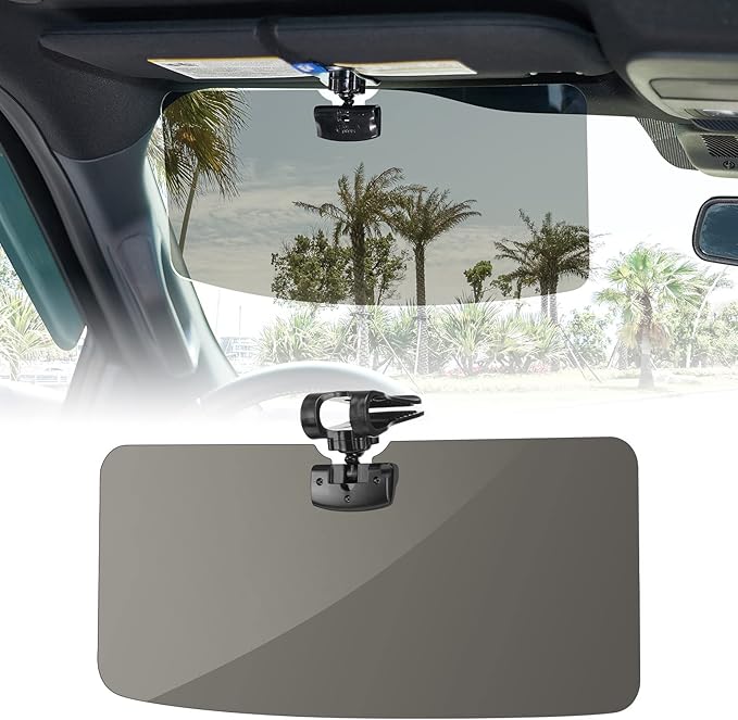 JOYTUTUS Sun Visor for Pickup Truck, Polarized Sun Visor Extender for Truck, Universal UV400 Car Visor Extension Anti-Glare Easy to Install, Protect from Glare/UV Ray/Stray Light