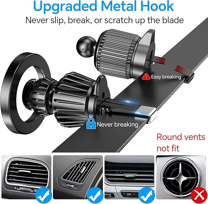 Kaistyle for Magsafe Car Mount【20 Strong Magnets】Magnetic Phone Holder for Car Phone Holder Mount Dash Mounted Holders Cell Phone Holders for Your Car Accessories for Women Men for iPhone 17 16 15 14