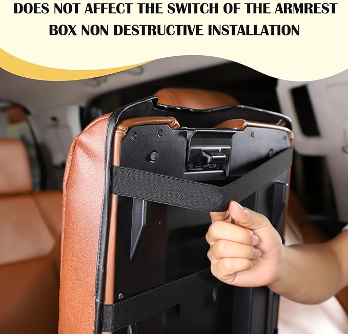 CHEAYAR Center Console Armrest Cover Kit,Console Armrest Cushion Automotive Customized Console Armrest Cushion, Fit for Toyota Tundra 2014-2020 Accessory Organizer Protector (Plaid - Brown)