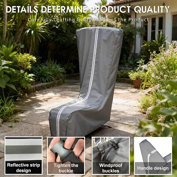 Universal Electric Scooter Cover, Waterproof and Dustproof Storage Cover for Adults and Kids, Grey Oxford Fabric, L45x W24x H47 Inch