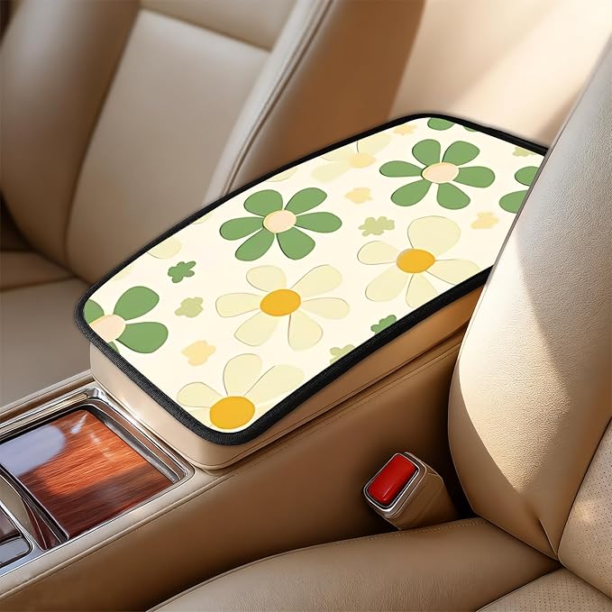 Car Armrest Cover Pad - Car Center Console Cushion Protector Against Pet Claws, Dirt and Sticky Fingers, Comfortable Auto Decor Accessory Fit for Sedan, Van, SUV