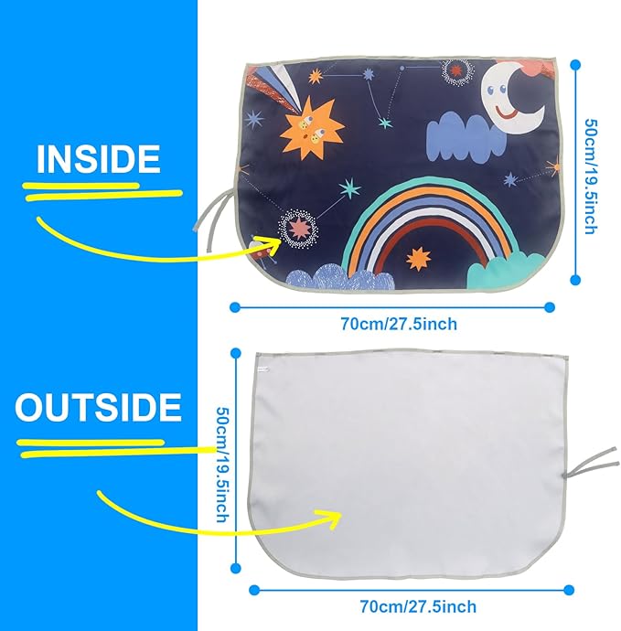 Car Window Shades for Side Windows Baby and Kids,Car Back Window Sun Shade Covers,Strong Magnetic Sunshades Curtains for Truck,27.5" x 19.5" (Starry Sky)
