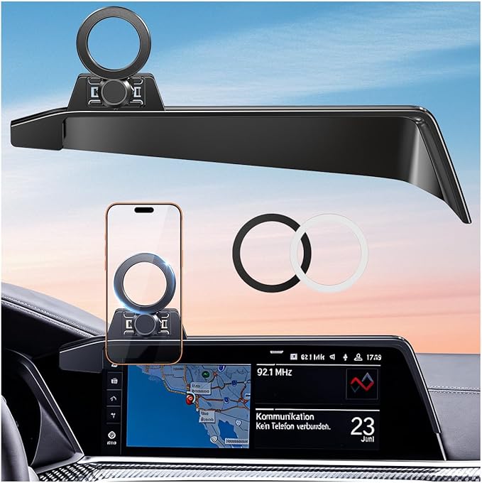 Car Phone Holder for BMW X5 2019-2023 & X6 2020-2023 & X7 2019-2022 (Only for 12.3-Inch Screen) 360° Rotation Magnetic Cell Phone Mount, Compatible with Magsafe, Does Not Affect Air Vent