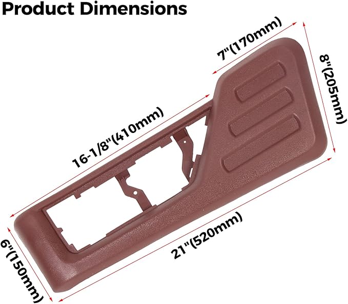 ECOTRIC Front Driver Seat Cushion Panel Trim Compatible with 2008-2010 Ford F250 F350 F450 F550 Super Duty Replacement for 8C3Z-2562187-DB