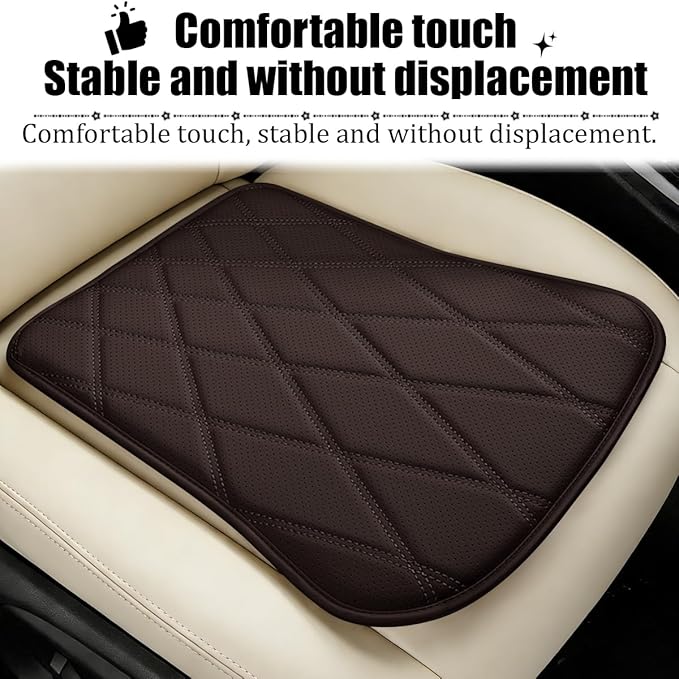 Car Seat Cushion, Comfortable Sciatica & Lower Back Pain Relief Vehicle Driver Seat Pillow, Auto Interior Chair Protector, Universal for SUV Automobile Truck (Coffee)