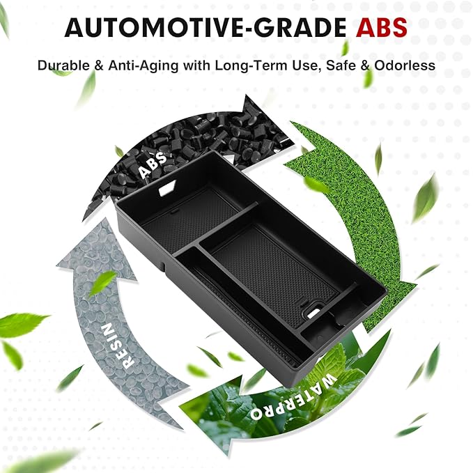 Autorder Center Console Organizer for 2022 2023 2024 2025 Lexus NX NX 250/NX 350/NX 350h 450h+ Accessories Armrest Storage Box Secondary Insert Tray with Anti-Slip Mat