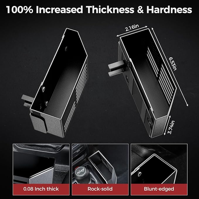 DIAMOOKY Metal Magnetic Center Console Organizer for Jeep Wrangler JL JLU 4XE 2018-2026 & Gladiator JT 2020-2026 Accessories Gear Shift Storage Box, Flag (Not for JK/JKU)