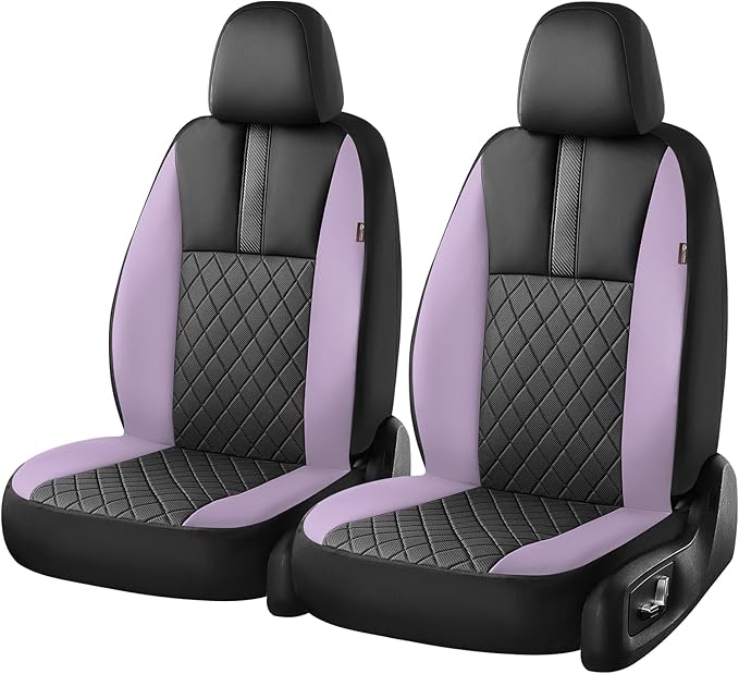 Coverado Car Seat Covers Full Set, Automotive Leather Seat Covers for Car，Universal Fit Front Back Seat Cover, Non-Slip Waterproof Breathable Car Seat Protector