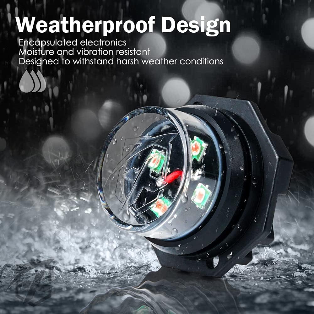 Xprite Amber Green LED Hideaway Strobe Lights Kit 20 Flashing Patterns w/Control Panel Headlights Taillights Fog Light Mounting, for Roadside Emergency Vehicles Trucks SUV Vans Cars 8 PCs