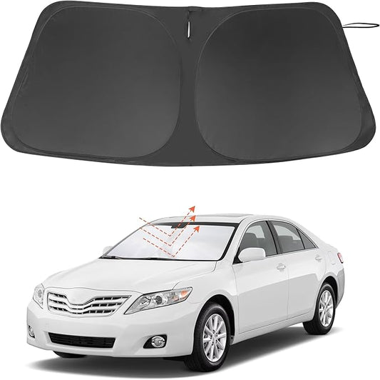 Windshield Sun Shade Custom Fit for 2007 2008 2009 2010 2011 Toyota Camry Accessories Foldable Sunshade Sun Blocker Protect Car from Sun Rays & Heat Damage Keep Car Cooler