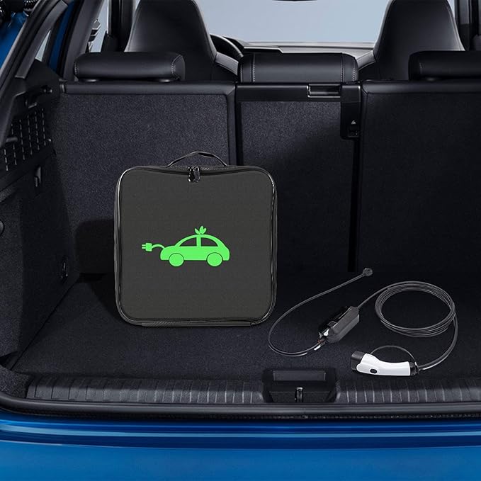 Generic EV Charging Cable Storage Bag Cord Hoses Organizer Jumper Cable Bag Portable Charger Line Organizer Cable Carry Case for Electric Car RV Sewer Hose,Camper Accessories, Square Shape, Optional