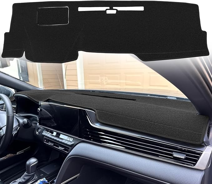 Dashboard Cover Dash Cover Mat Pad Custom Fit for Toyota Camry 2025 2026 w/Head Up Display (Black) J390