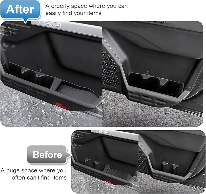 (6pcs) 2024 2025 2026 Tacoma Door Pocket Tray for Toyota Tacoma (SR5/TRD Off-Road/TRD Sport/TRD Pro/Limited/Trailhunter), Durable Door Slot Pocket Insert 2025 2026 Tacoma Accessories