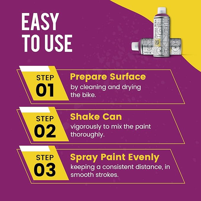 Spray.Bike Spray Paint | Designed Mainly for Bicycles | Multi-Use Acrylic Spray Paint for Metal, Plastic | High Coverage Bike Paint, 400ml, Mirage