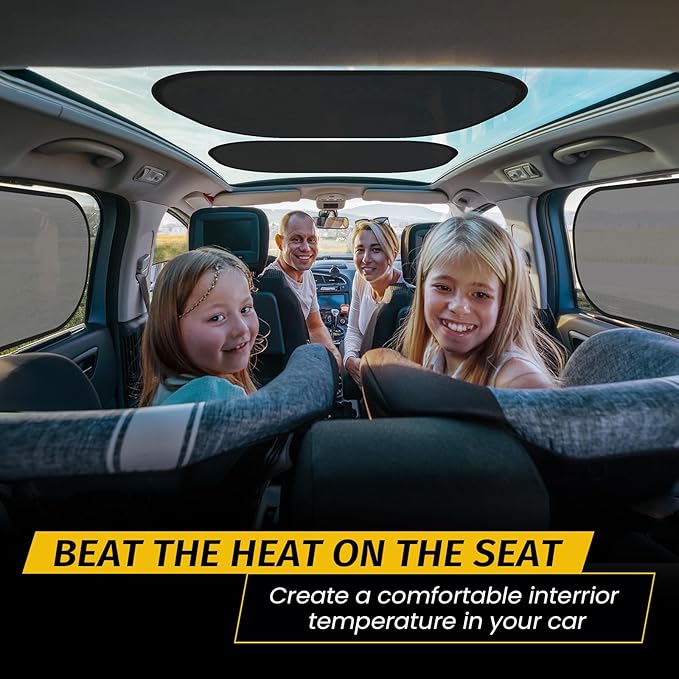 4 Pack Car Window Shade - 20″ × 12″ Car Side Window Covers for Baby, Cars Window Sun Shade, Glare Shield and UV Rays Protection for Your Child, Mesh Window Shades for Baby