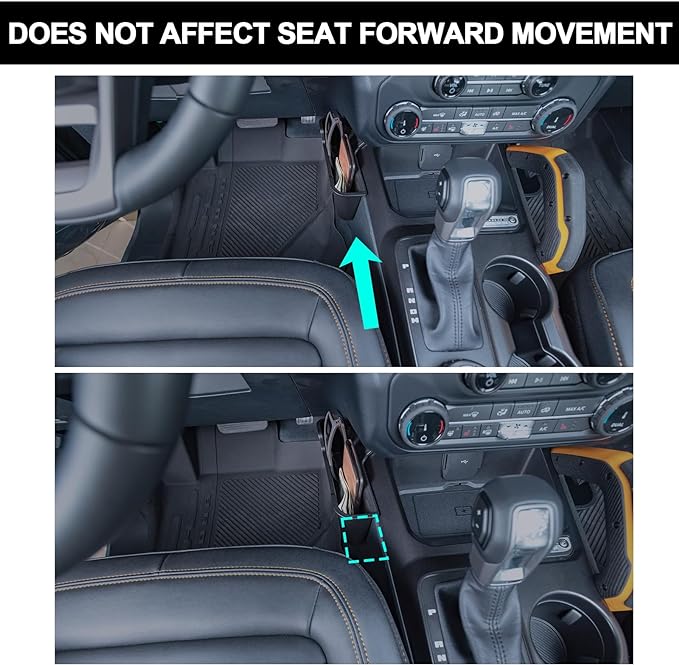TOPINSTALL New Gear Shifter Organizer Compatible with 2021-2025 2026 Ford Bronco, Center Console Gear Side Storage Box Tray Interior Accessories for Bronco 2/4-Door (Not for Bronco Sport)