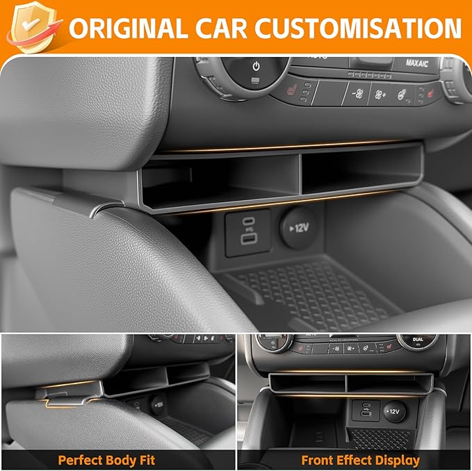 Center Console Organizer Compatible with 2021-2024 Ford Bronco Sport/2020-2024 Ford Escape Gear Shifter Insert Box Storage Tray for Bronco Sport/Ford Escape Accessories(Insert Storage Tray)
