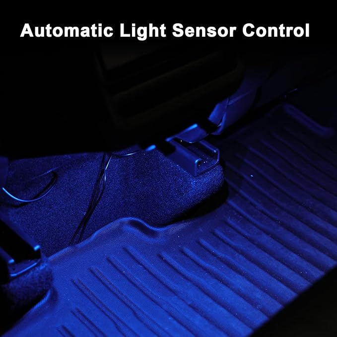 2PCS USB Ambient Light for Model Y Juniper/3 Highland Plug-in Type C Atmosphere Lamp fit for Cars RGB USB-C Portable Auto Ambient Lighting Night Light Accessories for Model Y Juniper