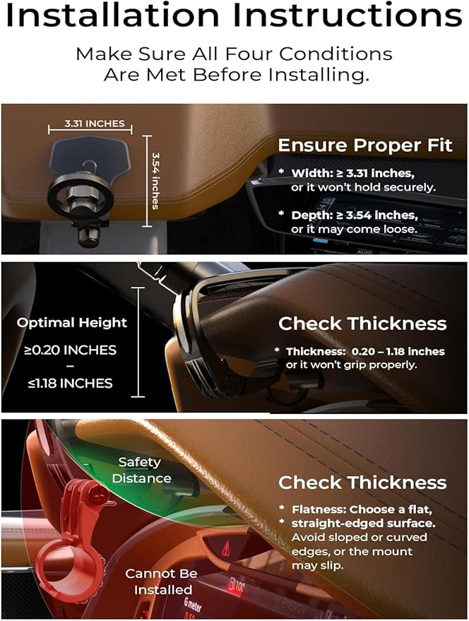 LISEN for iPhone 17 Air for Magsafe 360 Degree Car Phone Holder, Dashboard Holder, Magnetic Holders for Car Dash, Clip Cell Cars Holders for Your Rearview Mirror for iPhone 17 Pro Max 16 15 14 s