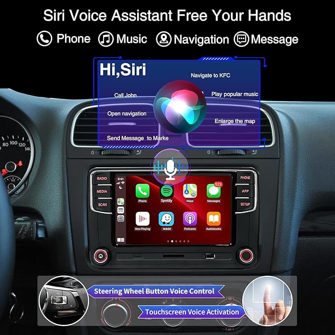 SCUMAXCON 6.5" Car Stereo Radio RCD360 PROIII PRO3 RCD330 Wireless Carplay Coche Radio Bluetooth USB for VW Golf MK5 MK6 Passat B6 B7 Jetta EOS CC