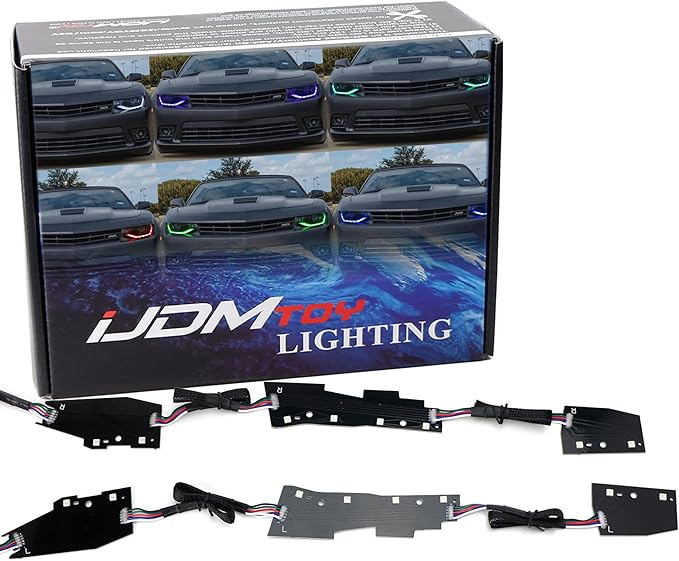 iJDMTOY RGBW Multicolor LED Circuit Board Ambient Lighting Kit Compatible with 2016-2020 Chevrolet Camaro, Control_By_Smartphone