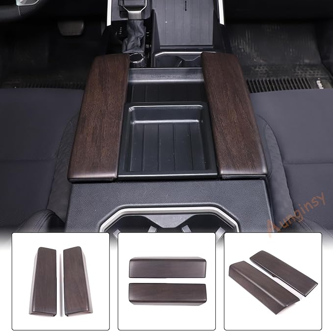 Car Center Console Armrest Protector Cover Compatible with Toyota Tundra 2022+ & Sequoia 2023+, Central Armrest Seat Storage Box Cover Cushion Lid Protector Pad Waterproof Anti-Scratch ABS Accessories