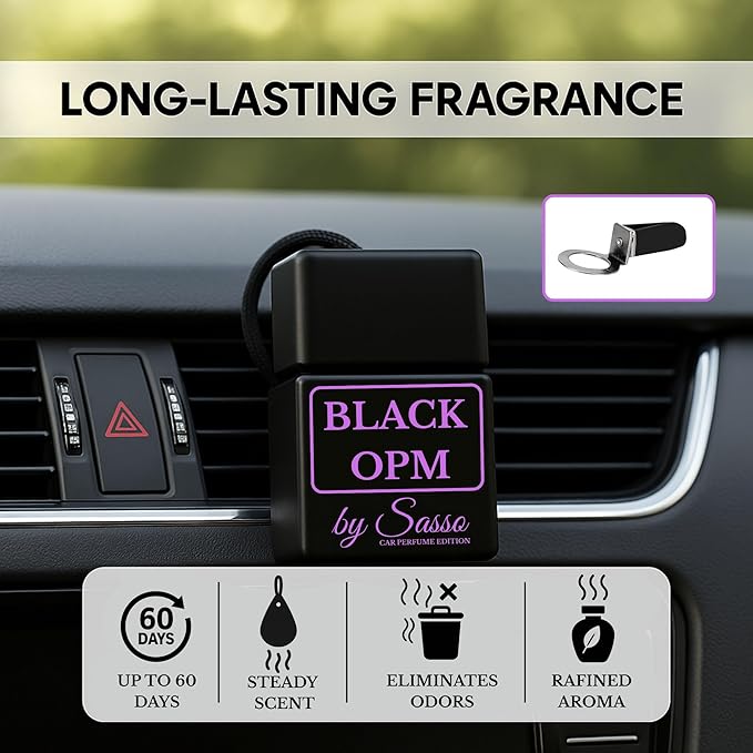 Car Diffuser Duo “La Belle Vie & Black OPM” – Inspired by Designer Women’s Scents – Elegant, Long-Lasting Car Fresheners – Gift-Ready - Fragrance By Sasso
