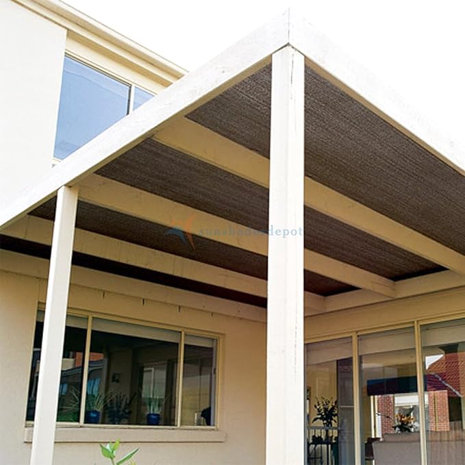 TANG Sun Shade Fabric Roll 8'x44' Shade Cloth for Garden Brown HDPE Mesh Shading Pergola Cover Replacement Canopy, 95% Blockage Sunshades for Outdoor Patio Backyard Plant