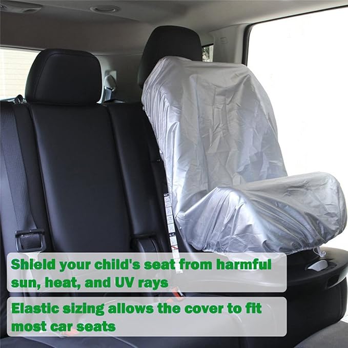 MHWGY Car Seat Sun Shade Cover, Reflective Baby Seat Covers to Keep The Car Seat Cool, Auto Window Sun Protection with Shade Reflector UV Ray Helpers(Maximum Extension Size: 53.1" x 47.2")