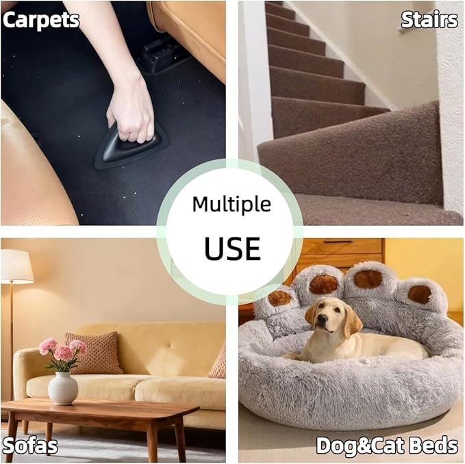 Pet Hair Removal Tool, Carpet Dog Hair Remover for Car Interior- Rapid Removal, Durable & Ergonomic, for Car Mats, Couch, Furniture, Carpets (Purple)