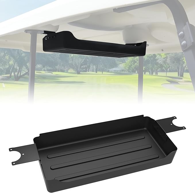 SAUTVS Rear Overhead Storage Tray for Club Car Tempo 2025 Golf Cart Accessories, Roof Rear Storage Box Ceiling Organizer Tray Compatible with Club Car Tempo 2025 Standard Factory Golf Cart