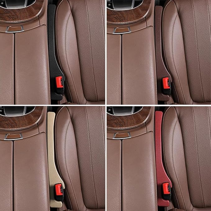 Car Seat Gap Filler Set of 2, Premium Interior Car Accessories, Multifunctional Car Storage Solution with Non-Slip Design, Fits Most Vehicles (Blacker)
