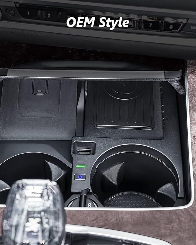 Wireless Charger for BMW X5 Accessories 2024 2023 2022 2021 2020,for BMW X6 X7 X5M X6M 2020-2024,for BMW X6 Wireless Charger Center Console Organizer for BMW X7 Accessories 2020-2024