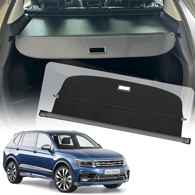 Cargo Cover Fit for VW Volkswagen Tiguan 2018 2019 2020 2021 2022 2023 2024 for Retractable Trunk Rear Security Cover Shielding Shade