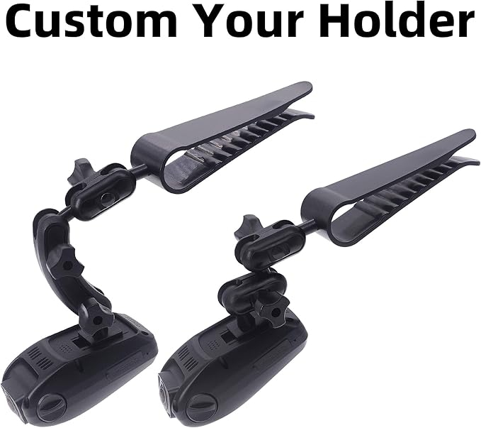 Dash Cam Sun Visor Mount Holder/w Various Joints for Yi/Rexing/Falcon/Z-Edge/Old Shark/VANTRUE/Rove/AUKEY/APEMAN/KDLINKS/WheelWitness/Transcend/TaoTronics (99% On-Dash Cameras Suitable)