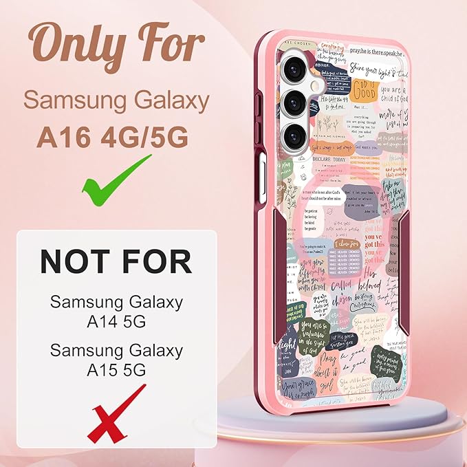 for Samsung Galaxy A16 5G Phone Case - Compatible with MagSafe Women Girls Cute Magnetic Protective Cover Girly Kawaii Pretty Unique Heavy Duty Shockproof Design for Samsung A16 5G Case