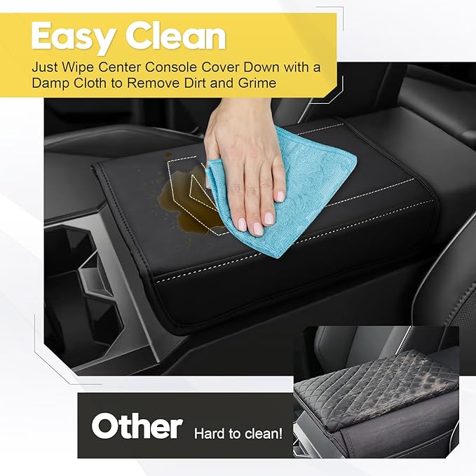 FIILINES Center Console Cover for Tesla Cybertruck 2023-2026, Armrest Cover Pad Cushion Protector Accessories Armrest Cover Anti-Scratch